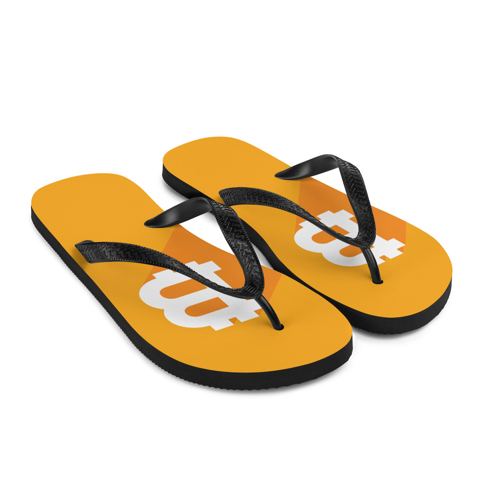 Bitcoin Flip-Flop Sandals | Pay With Crypto