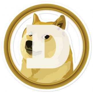 Dogecoin Logo Stickers | Pay With Crypto